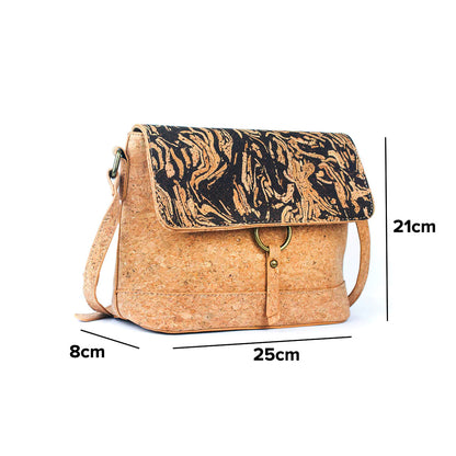 Kaffee-Kork Fusion – Crossbody Handtasche aus Kork