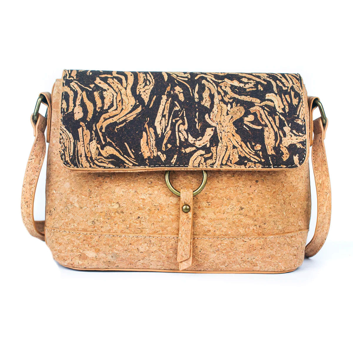 Kaffee-Kork Fusion – Crossbody Handtasche aus Kork