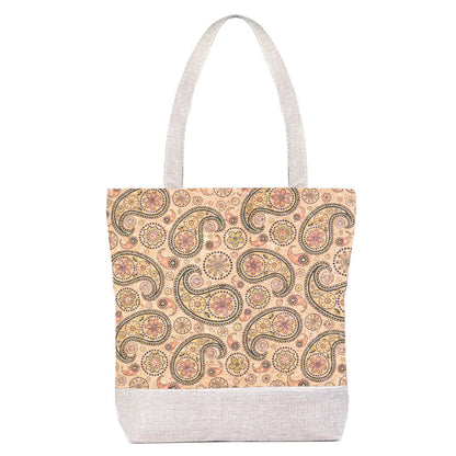 Handtasche aus Kork Damen Shopper Schultertasche Gross Nachhaltig Vegan Leder Canvas Totebag Tragetasche Strandtasche Korktasche
