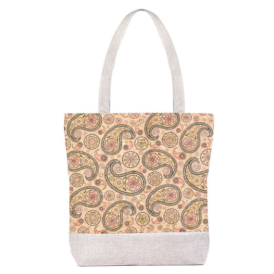 Handtasche aus Kork Damen Shopper Schultertasche Gross Nachhaltig Vegan Leder Canvas Totebag Tragetasche Strandtasche Korktasche