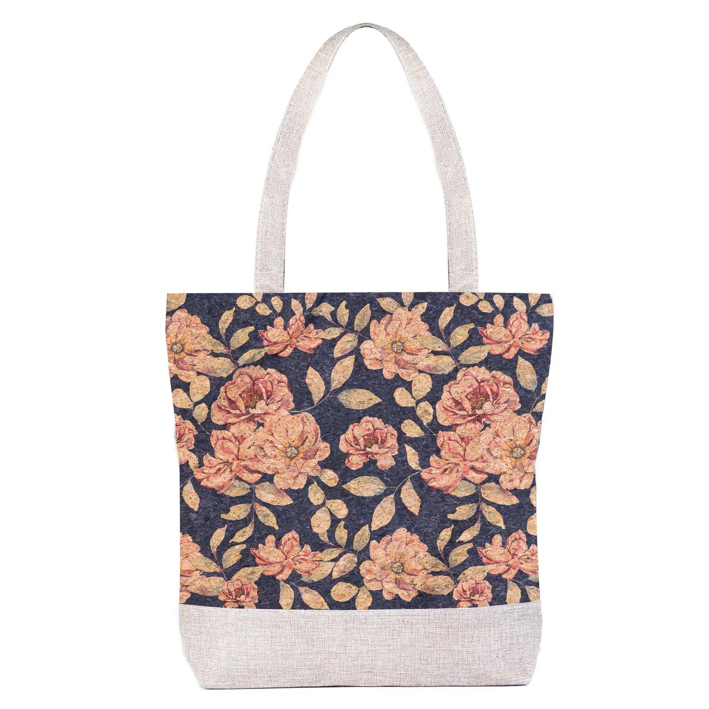 Handtasche aus Kork Damen Shopper Schultertasche Gross Nachhaltig Vegan Leder Canvas Totebag Tragetasche Strandtasche Korktasche