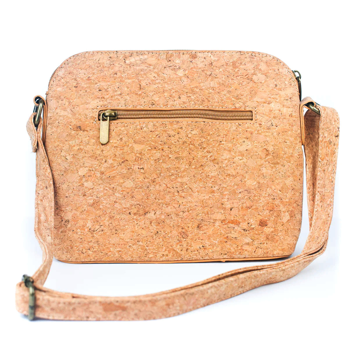 Kaffee-Kork Fusion – Crossbody Handtasche aus Kork mit Tassel